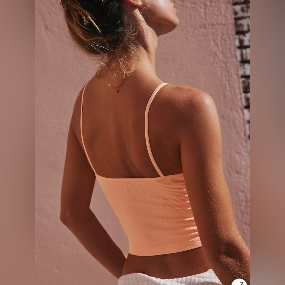 Free People Tighten Up Tank Top in Melon Size XL NWOT - Picture 5 of 8